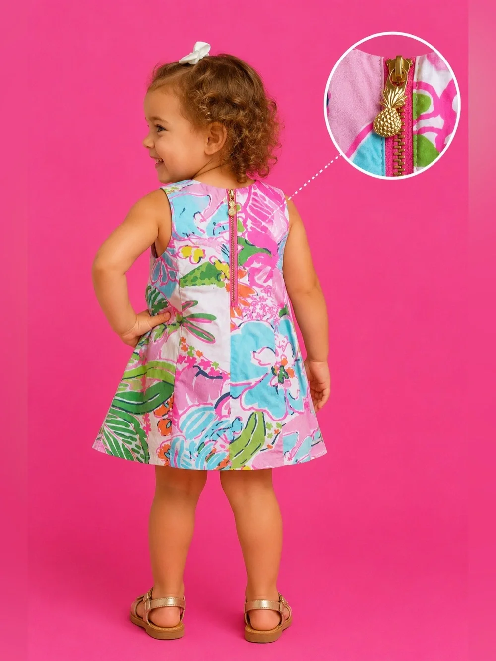 Lilly Pulitzer x Target Nosey Posey Toddler Girls Floral Shift Dress, 12 m, EUC!